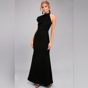 Lulus Margaux One Shoulder Black dress